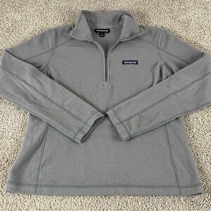 Patagonia Gray Fleece 1/4 Zip Pullover Women’s Medium Outdoor Hiking O